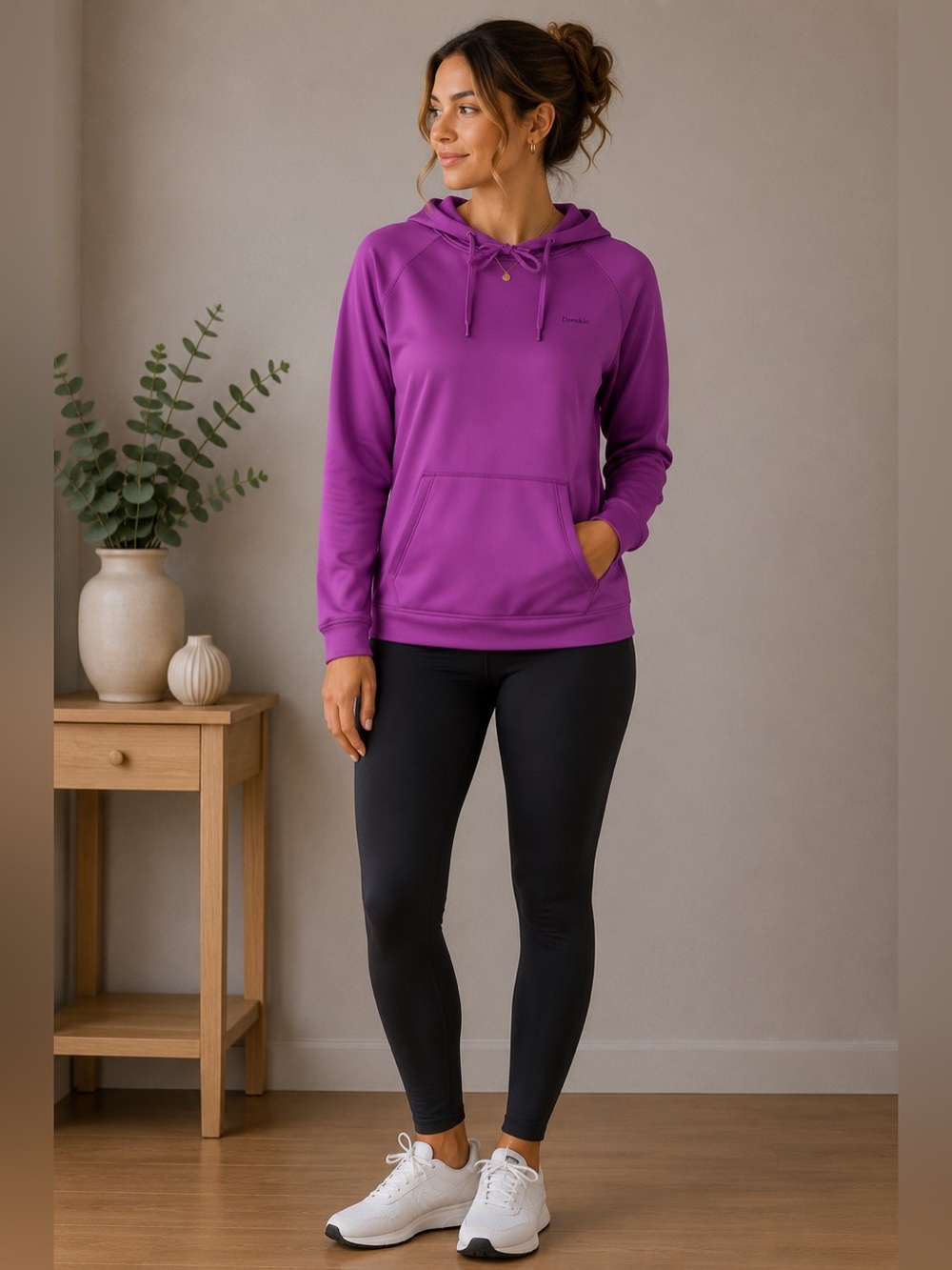NIKE Purple Pullover Hoodie with Swoosh